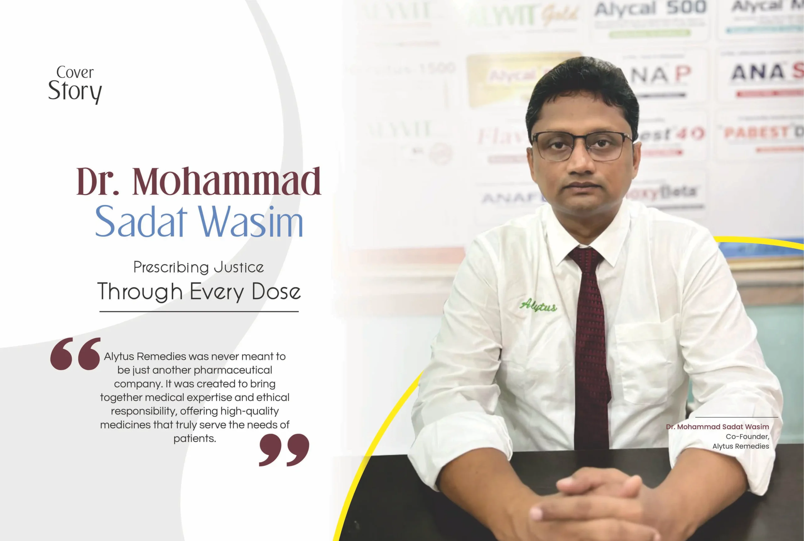 Dr. Mohammad Sadat Wasim: Prescribing Justice of Every Dose | Alytus Remedies | Business Minds Media India
