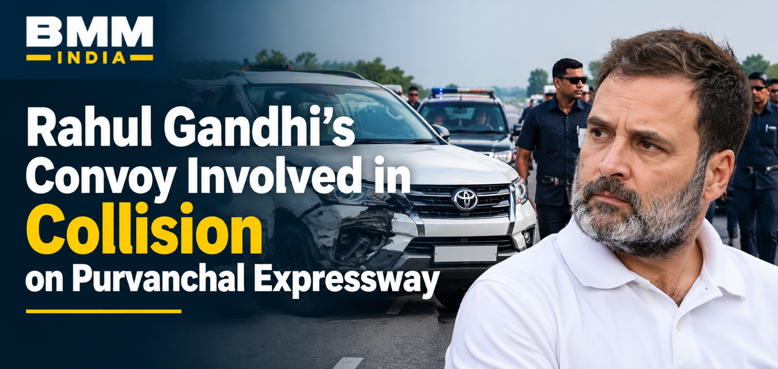 Rahul Gandhis Convoy Involved in Collision